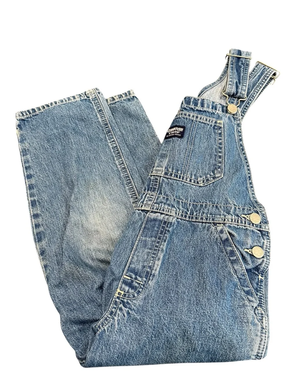 Vintage Oshkosh B’Gosh overalls girls size 6 kids blue denim